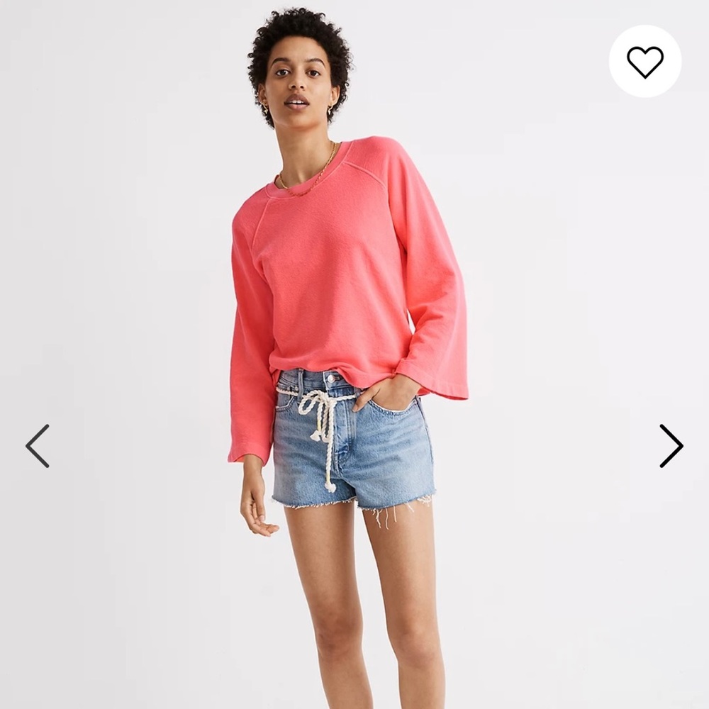 Madewell Terry Raglan Sweatshirt NWT Size XS